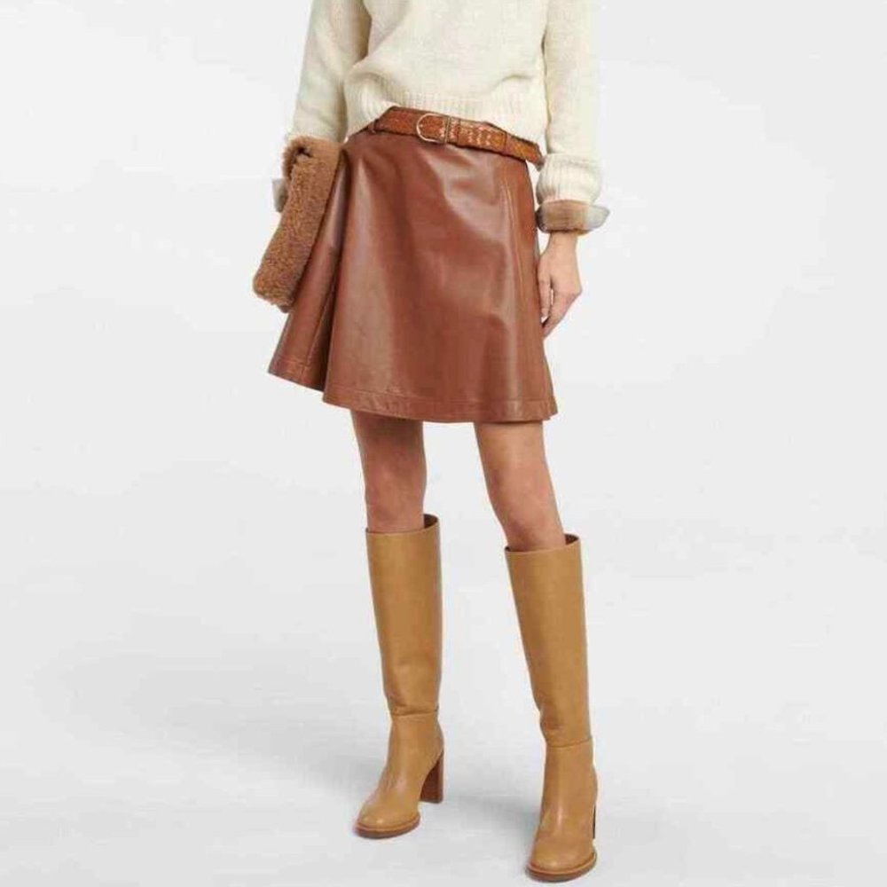 Polo Ralph Lauren Bell Leather Skirt